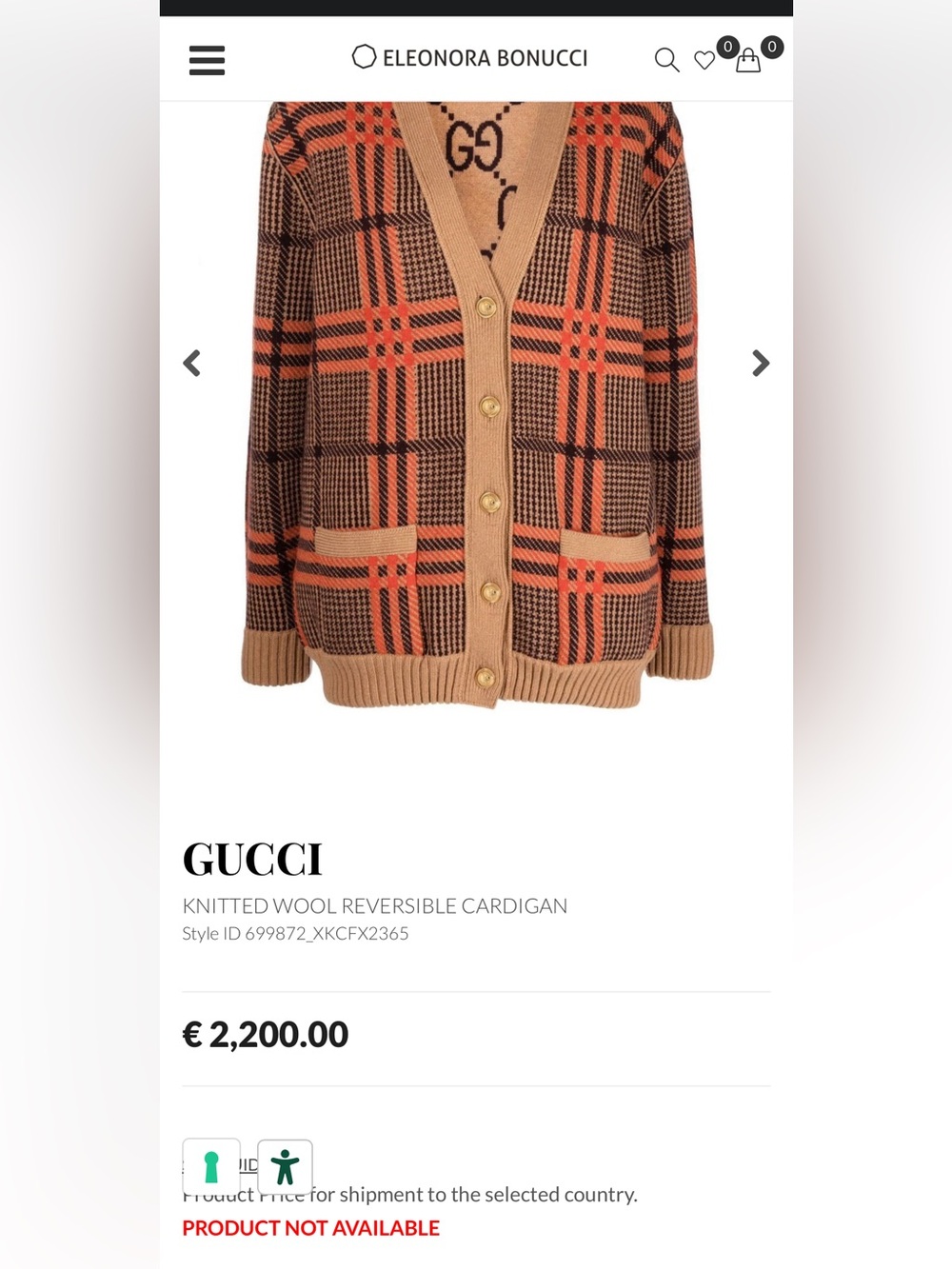 Authentic Gucci oversized reversible cardigan sweater - Picture 5 of 16